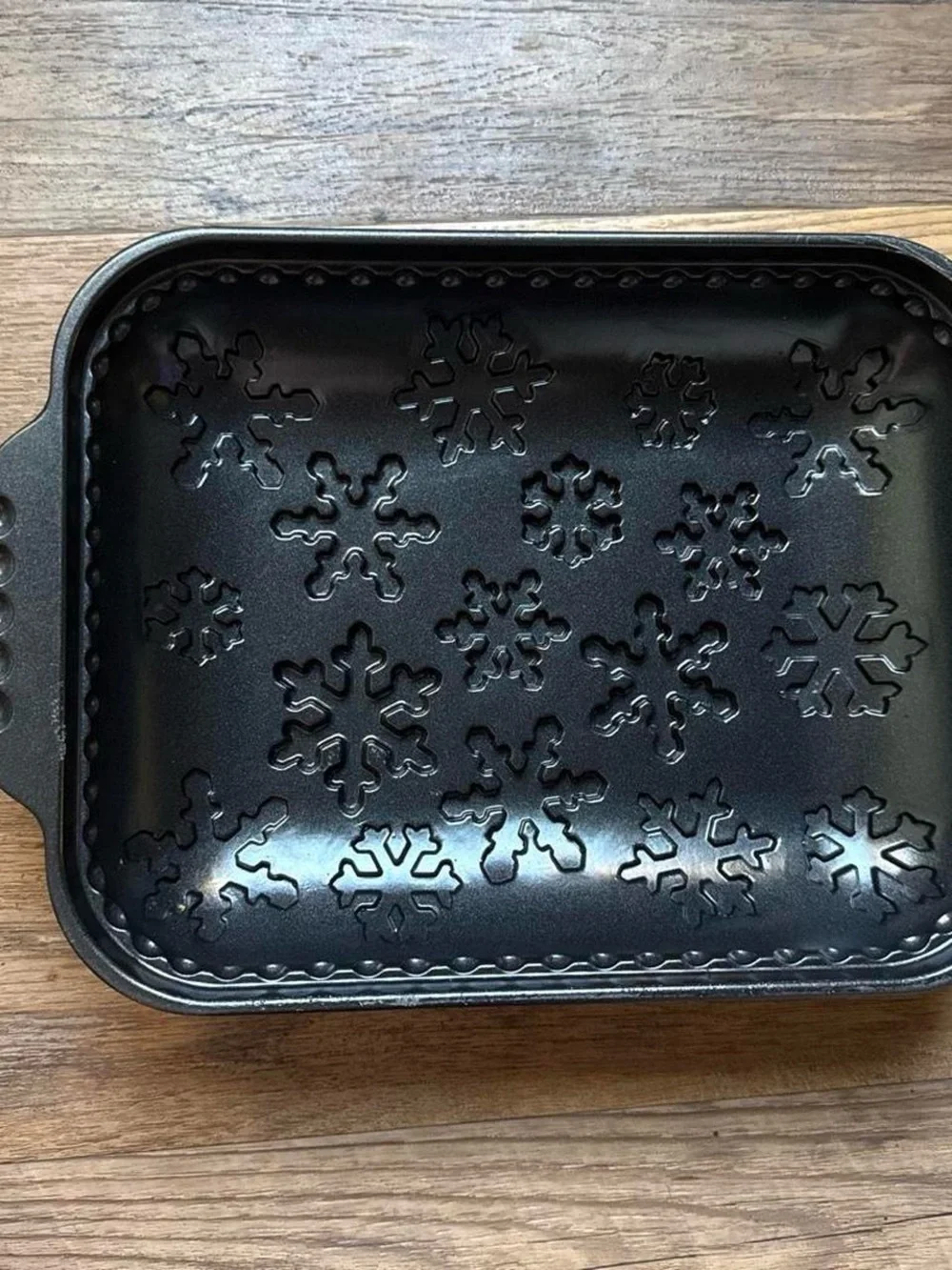Williams Sonoma Nordic Ware Snowflake 10 cup Cake Pan Cast Aluminium Rectangle